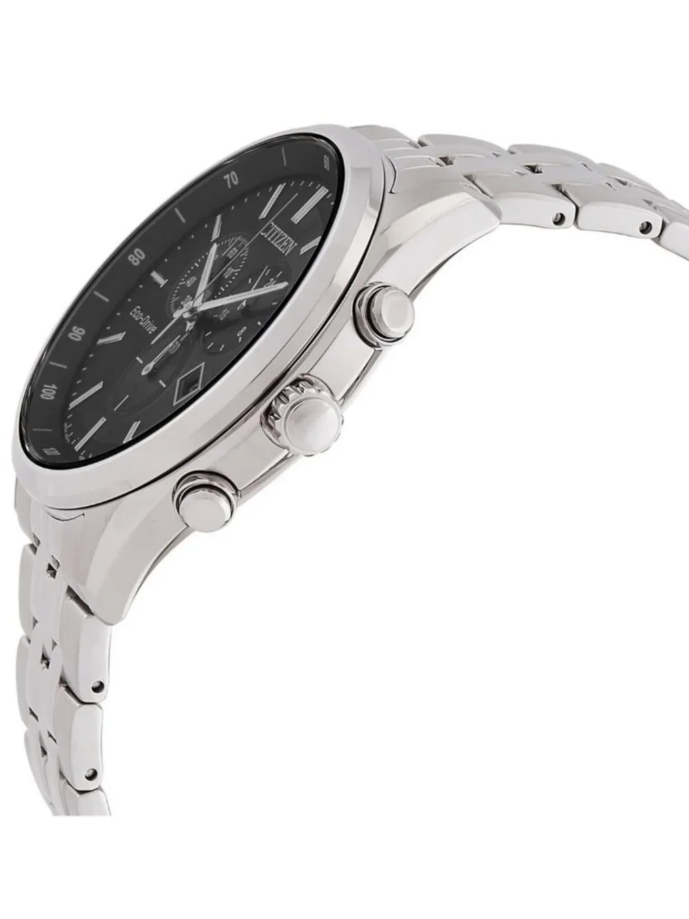NWT Citizen Eco-Drive Chronograph Black Dial Men's Watch